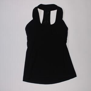 Lululemon Black Ring Neck Tanktop With Built In Bra 0